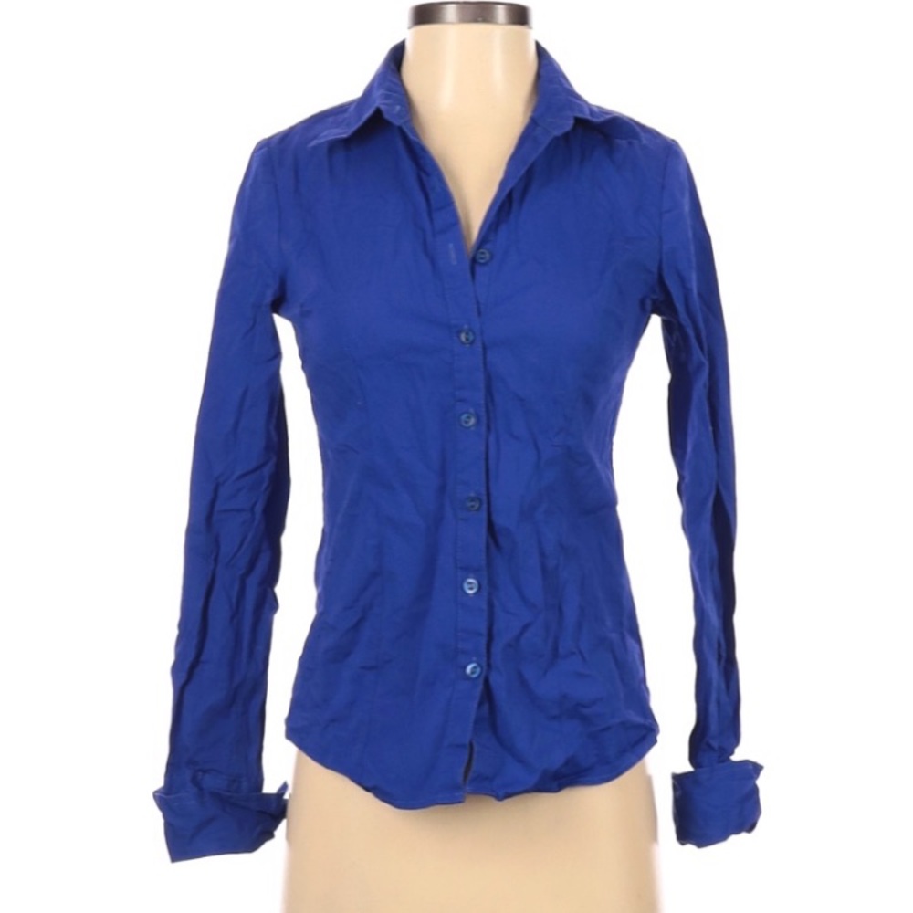 Royal Blue Long Sleeve Button-down Shirt